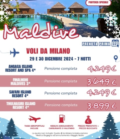 MALDIVE SPECIALE CAPODANNO