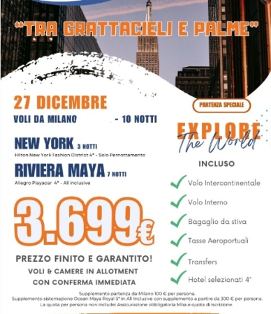 NEW YORK + MESSICO SPECIALE CAPODANNO