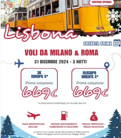 LISBONA SPECIALE CAPODANNO